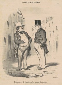 配当をもたらす鉄道株主 作： Honoré Daumier