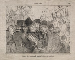Actualities (No. 260): 装身具の市場での大通りの眺め 作： Honoré Daumier