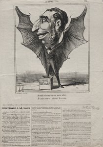 現実No. 62：私は鳥です、私の翼を見てください。、1869。 作： Honoré Daumier