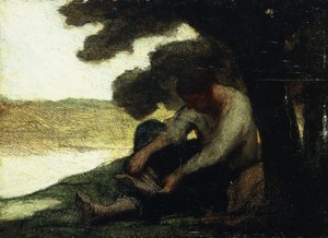 水泳の後; Apres le Bain、1846年頃 作： Honoré Daumier