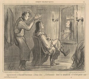 密室で戴冠するアガメムノン 作： Honoré Daumier