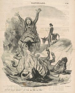 ああ！ ヘブンママママ…あ！ 神様、私の娘... 作： Honoré Daumier