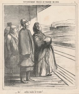 ああ！ いよいよ電車です！ ... 作： Honoré Daumier