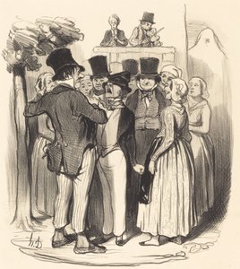 ああ！ グリンガレ・ド・パリ...あなたは踊りに来ます... 作： Honoré Daumier