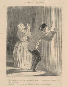 ああ！ なんてこった、隣の家に火を放った... 作： Honoré Daumier
