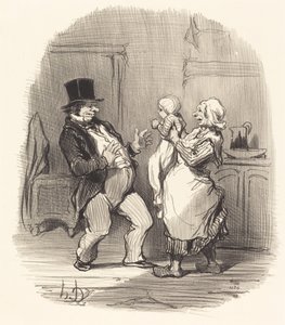 ああ！ 先生…そんな風に笑わないで… 作： Honoré Daumier
