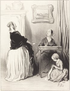 ああ!... あなたが娘に与える特別な教育は何ですか?... 作： Honoré Daumier