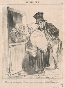 政治情報に行く... 作： Honoré Daumier