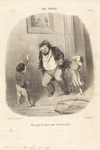 さあ、パパ...もっと... 32周!... 作： Honoré Daumier