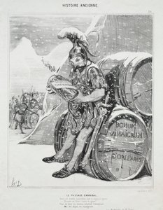 古代史、プレート28：ハンニバルの通過、1842年10月6日。 作： Honoré Daumier