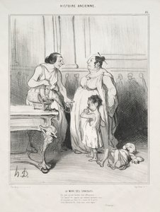 古代史、プレート46：グラッキの母、1842年。 作： Honoré Daumier