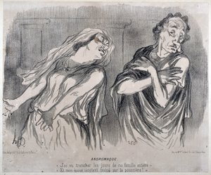 アンドロマッシュ オノレ・ドーミエ（1808-1879）が「ル・シャリヴァリ」に掲載したエングレーヴィング。パレ・ロンシャン、マルセイユ美術博物館。 作： Honoré Daumier