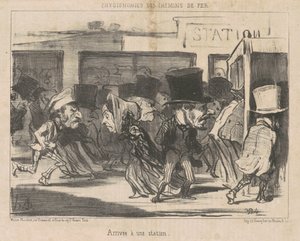 駅に到着 作： Honoré Daumier