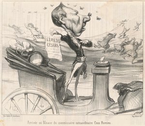 コミッショナーのアルザスに到着... 作： Honoré Daumier