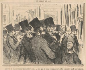 オープン初日のサロン姿… 作： Honoré Daumier