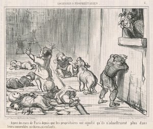 以来のパリの街並みの様子 ... 作： Honoré Daumier