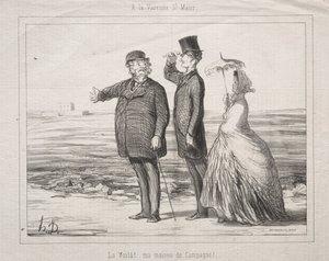 Varenne-Saint-Maurで：見よ！こちらが、田舎の私の家です！、1862年。 作： Honoré Daumier
