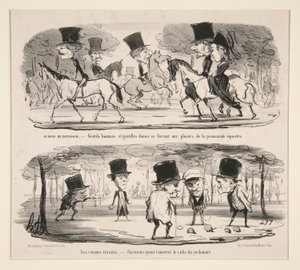 ブローニュの森で 作： Honoré Daumier