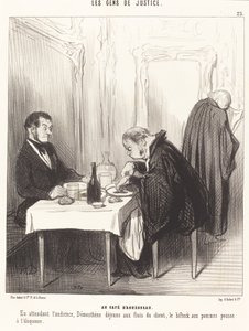 カフェ・ダグソーにて 作： Honoré Daumier