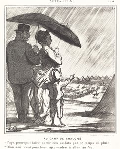 カンプ・ド・シャロンで 作： Honoré Daumier