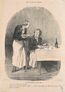 32セントのレストランで 作： Honoré Daumier