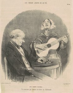 シャンゼリゼへ 作： Honoré Daumier