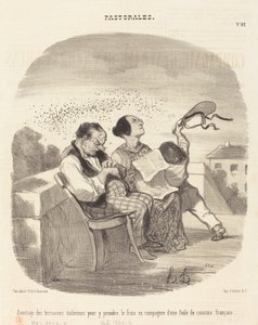 イタリアのテラスの利点... 作： Honoré Daumier