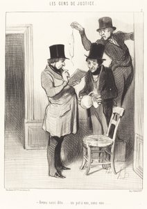 私たちは、水なしで、ディト...ウォーターポットを押収しました 作： Honoré Daumier