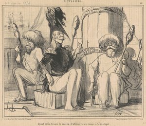 ついに彼らの余暇を使う方法を見つけました! 作： Honoré Daumier