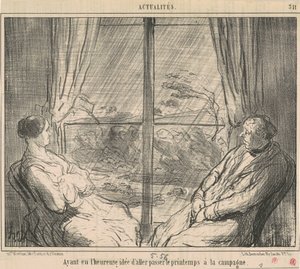持っていた...行くという考え... 作： Honoré Daumier