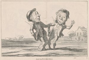 サンチュベールを祝いすぎて 作： Honoré Daumier