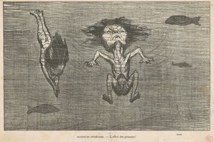 勇敢な海水浴客 作： Honoré Daumier