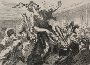 オペラボール：フラミンゴを生きる。 作： Honoré Daumier