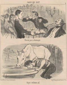 よだれを垂らして退屈する 作： Honoré Daumier