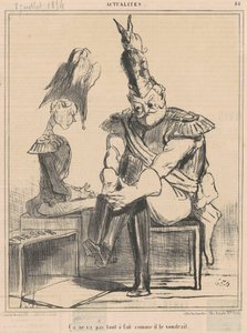それはうまくいきません...彼が望むように 作： Honoré Daumier