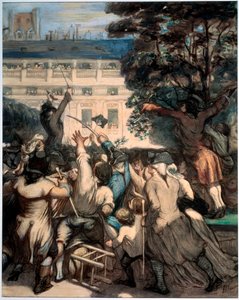 パレロイヤルガーデンのカミーユデスムーラン、1848年-1849年。 作： Honoré Daumier