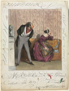 カリカチュラナプレート36：なんと！何から！あなたの持参金...、1837年。 作： Honoré Daumier