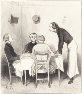 レストラン ニンジン 作： Honoré Daumier