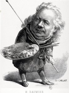 フランスの彫刻家、画家、彫刻家であるオノレ・ドーミエ（1808-1879）の漫画。Carjatの刻印（1828-1906）。薄さ：29,5x23cm。アルボー美術館。 作： Honoré Daumier
