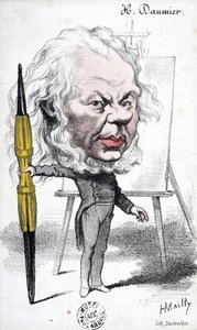 フランスの彫刻家・画家・彫刻家であるオノレ・ドーミエ（1808-1879）の漫画。エングレーヴィングはHyppolite Mailly（1829年生まれ）によるもの。寸法：14x8,5cm。アルボー美術館。