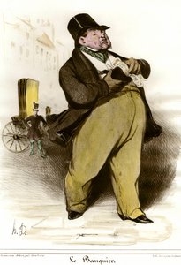 銀行員を描いた漫画 オノレ・ドーミエ（1808-1879）作 「シャリヴァリ」1835年より個人蔵 作： Honoré Daumier