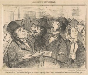 このムッシュ・クールベは、フィギュアを作る...下品な... 作： Honoré Daumier