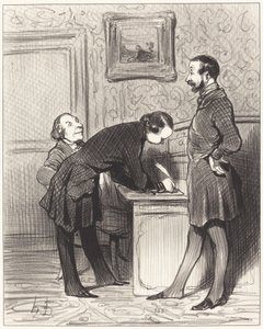 彼はあなたの友達だからいいよ... 作： Honoré Daumier
