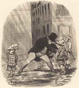 冬に持っているのはばかげています... 作： Honoré Daumier