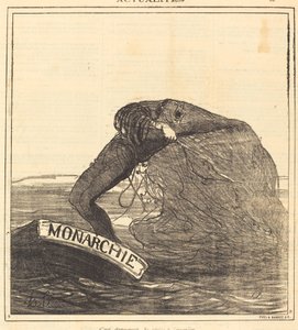 危険です 投網漁 作： Honoré Daumier