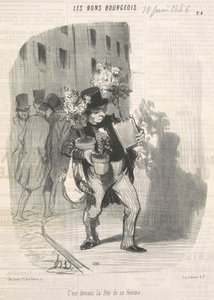 明日は妻の誕生日 作： Honoré Daumier