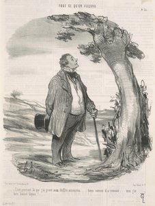 そこに自分の番号を刻んだ... 作： Honoré Daumier