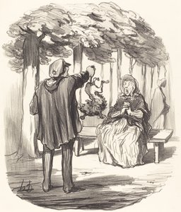 そこにいる？ 作： Honoré Daumier