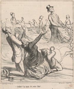 小切手！ 娘の手！ 作： Honoré Daumier