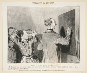 偉大な数学者になるとき。 教授とマスタードの第3号 作： Honoré Daumier